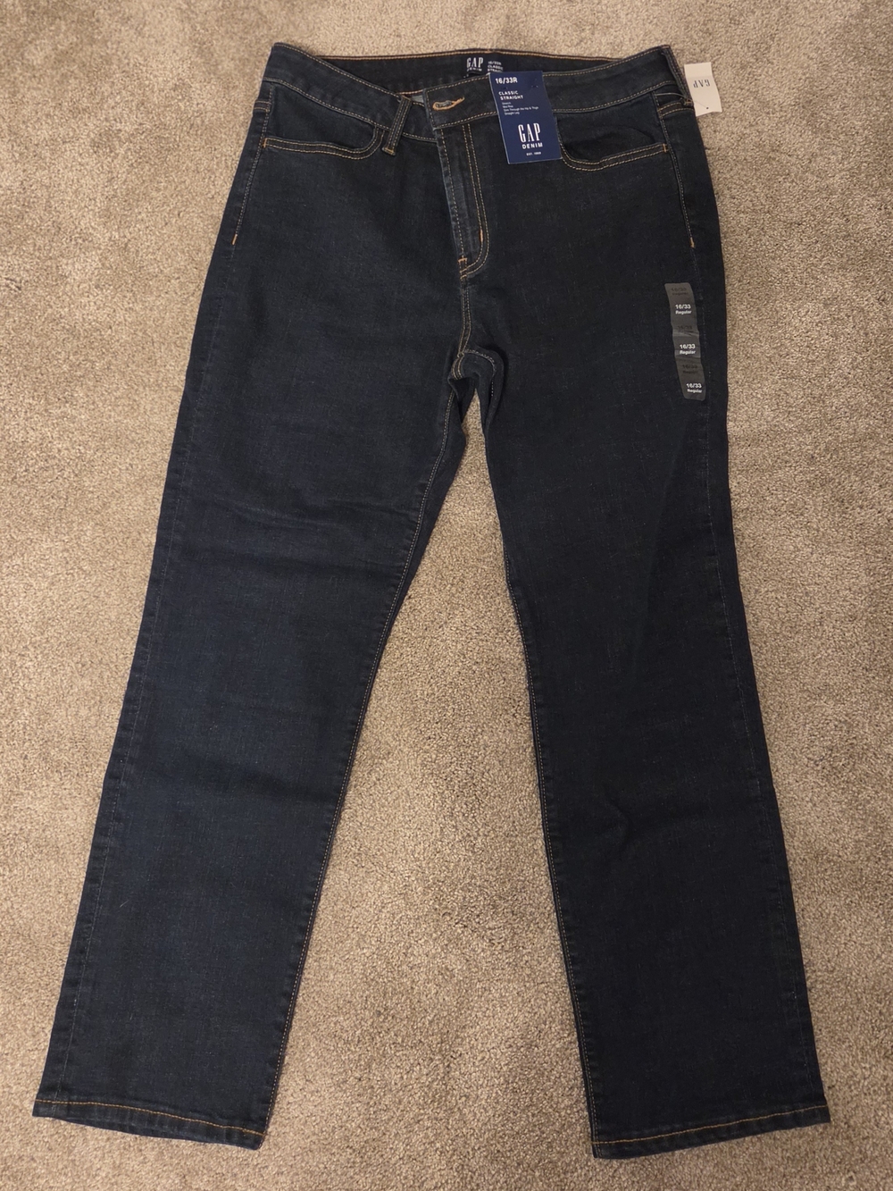 GAP Women’s Dark Indigo Straight Jeans